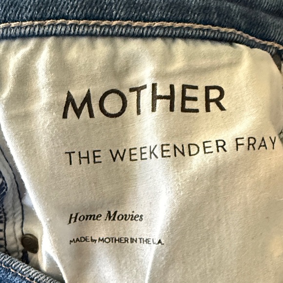 Mother The Weekender Fray Flare Denim Jeans Size 27 Home Movies Raw Hem READ - Picture 13 of 16